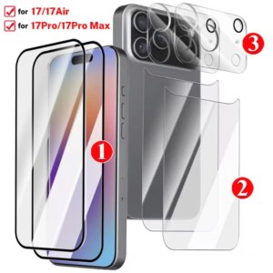 Front, Back & Lens Glass Screen Protectors for iPhone