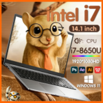 2026 NEW Windows 11 Pro Laptops Intel Core i7 8650U 16GB RAM 1TB SSD Office Gamer Study notebook Computer PC Smart Laptops Smart Shop
