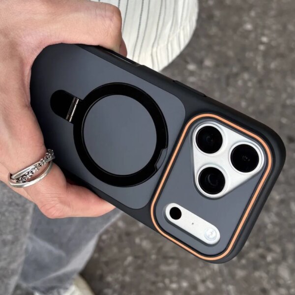 Shockproof Bumper Matte Kickstand Holder Case for iPhone 17 Air 16 14 15 Plus 13 12 11 Pro Max For Magsafe Magnetic Armor Cover Phone Accessories Smart Shop