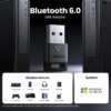 USB Bluetooth Adapter, Bluetooth 6.0 Dongle for PC Windows 11/10/8.1, Bluetooth Receiver & Transmitter for Keyboard/Mouse Network Devices Smart Shop