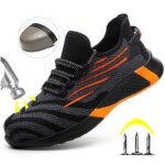 Men Work Safety Shoes Anti-puncture Protective Shoes Men Indestructible Work Shoes Men Boots Lightweight Breathable Safety Boots Fashion Smart Shop
