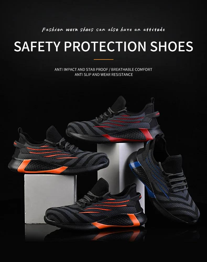 Men Work Safety Shoes Anti-puncture Protective Shoes Men Indestructible Work Shoes Men Boots Lightweight Breathable Safety Boots Men Work Safety Shoes Anti-puncture Protective Shoes Men Indestructible Work Shoes Men Boots Lightweight Breathable Safety Boots