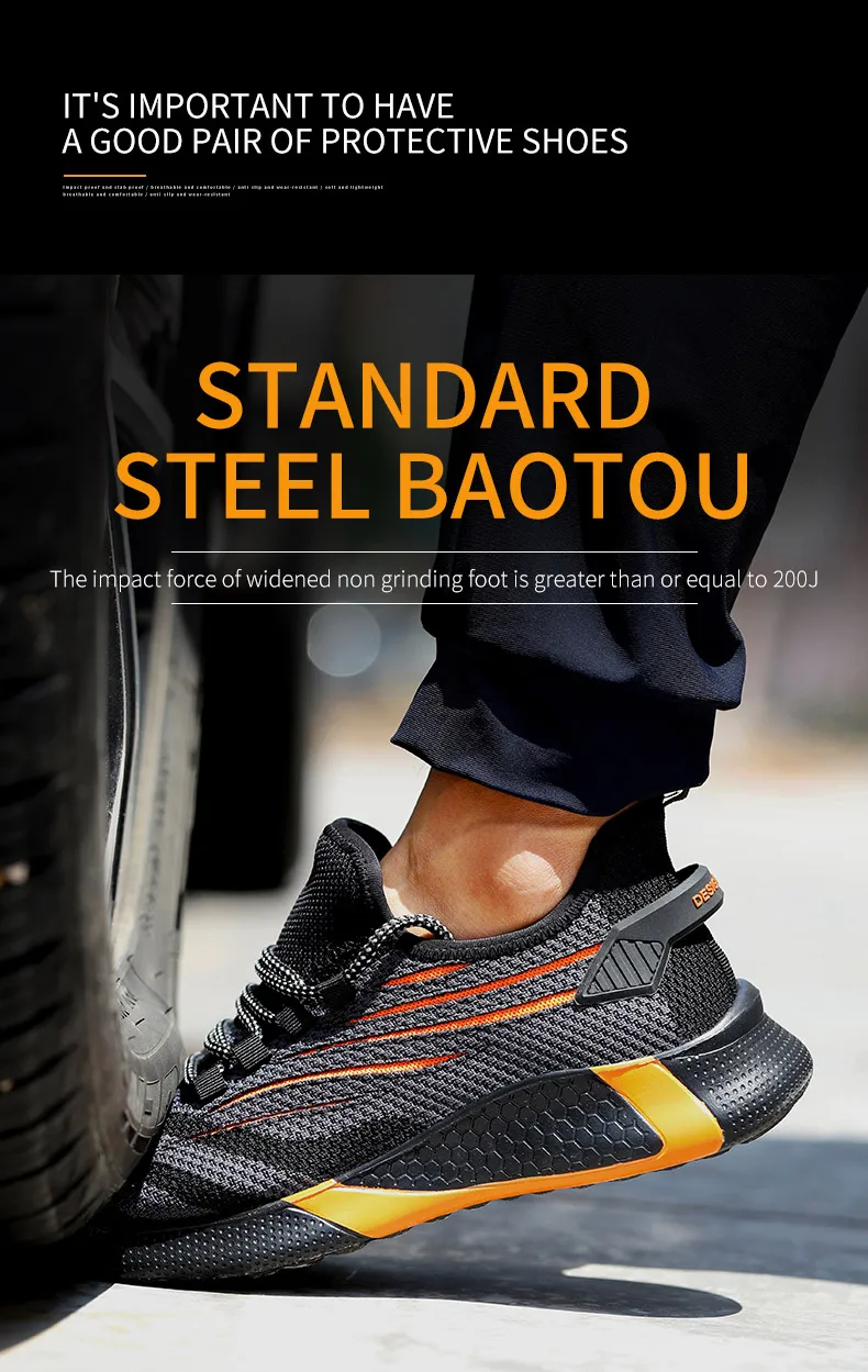 Men Work Safety Shoes Anti-puncture Protective Shoes Men Indestructible Work Shoes Men Boots Lightweight Breathable Safety Boots Men Work Safety Shoes Anti-puncture Protective Shoes Men Indestructible Work Shoes Men Boots Lightweight Breathable Safety Boots