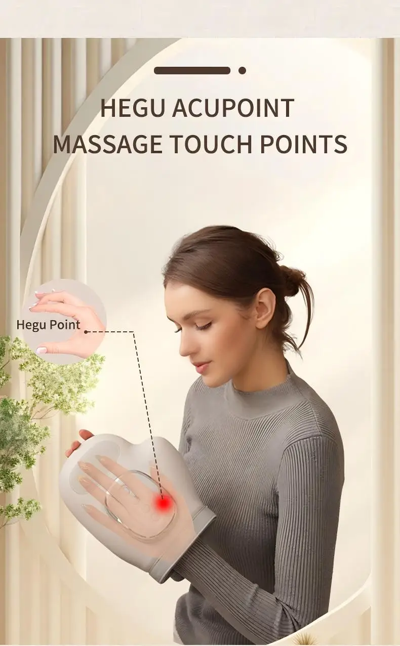 Hand Massager with Airbag Compression Finger Wrist Palm Massage Machine Vibration Glove for Hand Muscle Relax Gift for Men Women