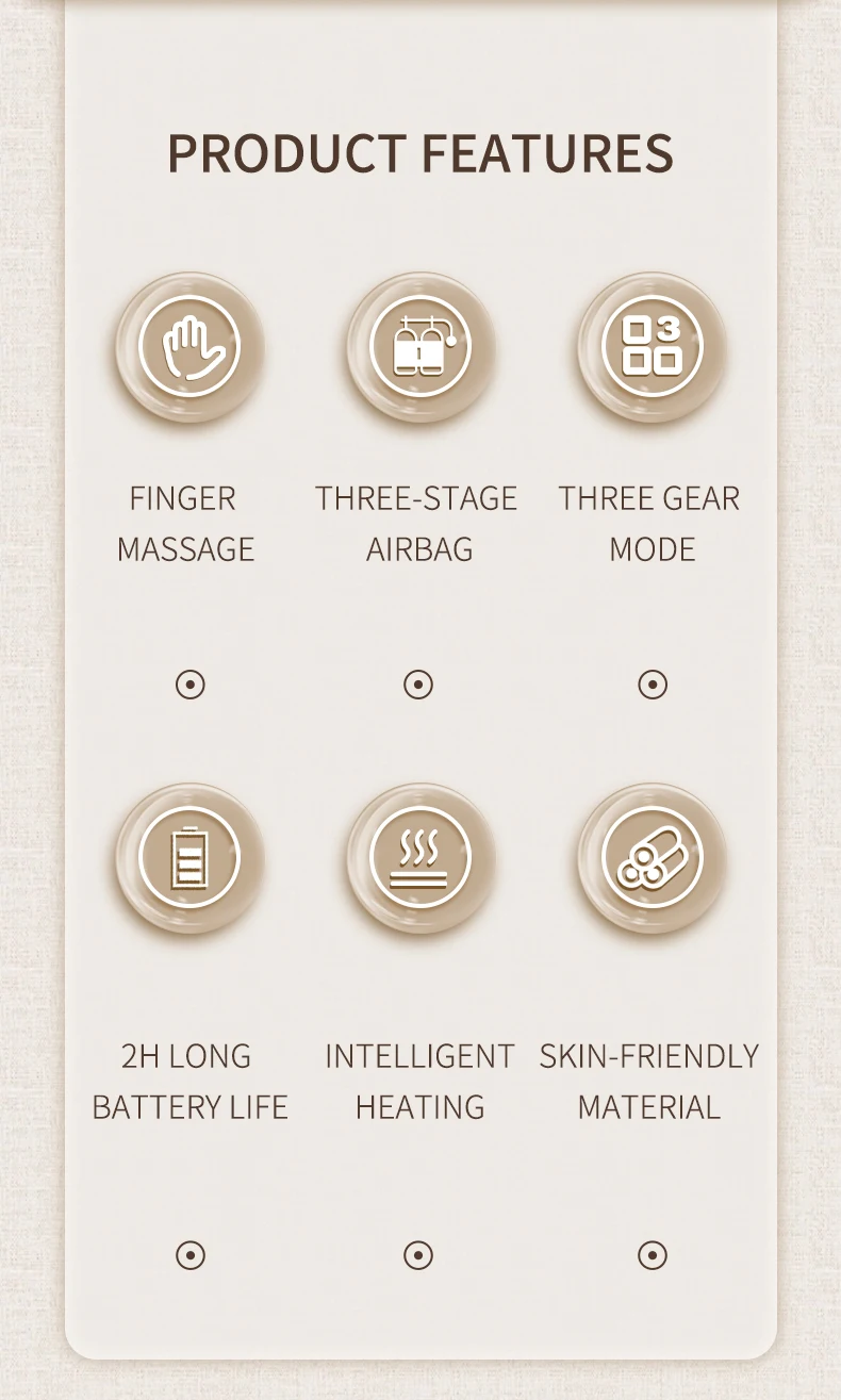 Hand Massager with Airbag Compression Finger Wrist Palm Massage Machine Vibration Glove for Hand Muscle Relax Gift for Men Women