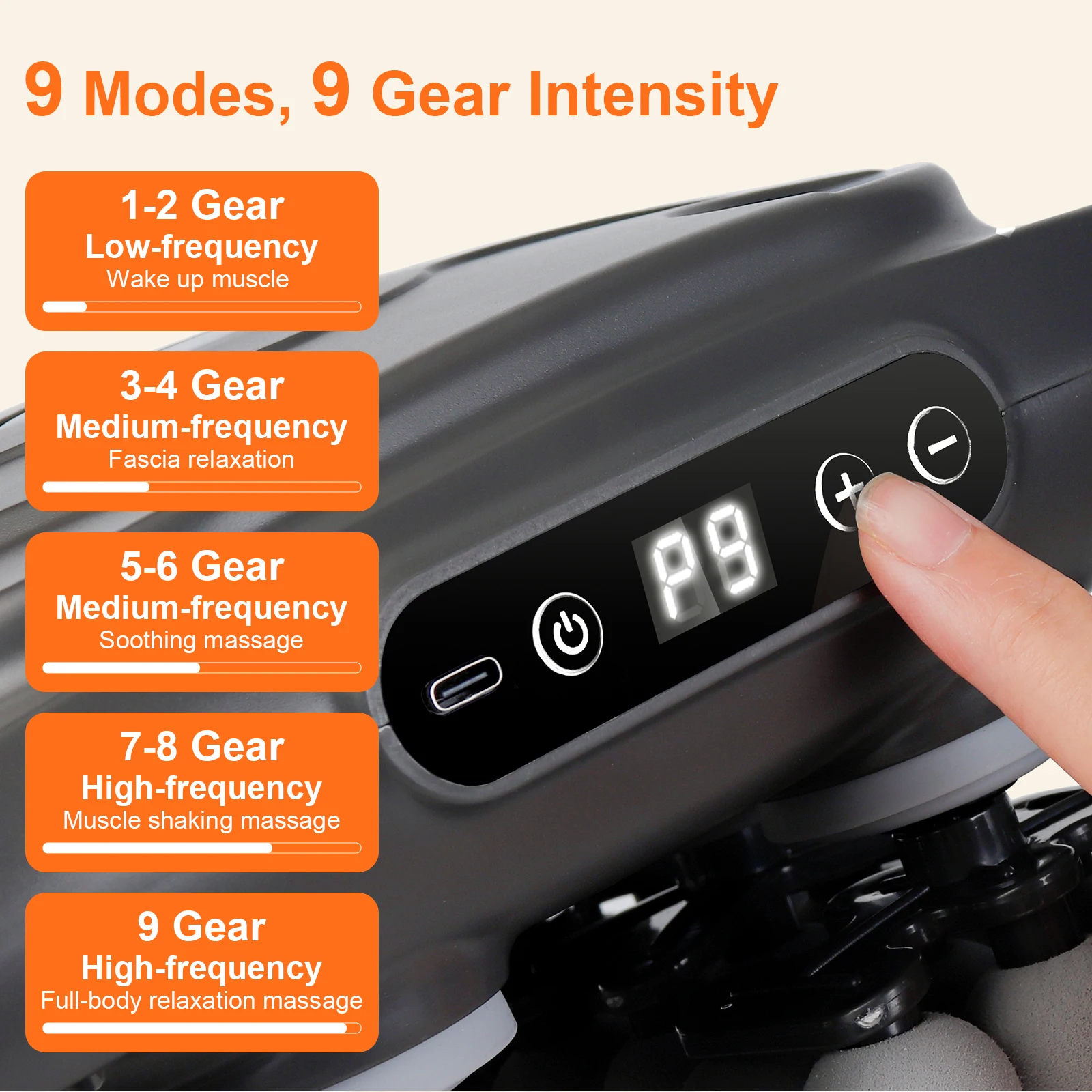 42 Heads Fascia Gun High-frequency Vibration Deep Massage Device for Shoulder Waist Back Leg Body Muscle Relaxation 42 Heads Fascia Gun High-frequency Vibration Deep Massage Device for Shoulder Waist Back Leg Body Muscle Relaxation