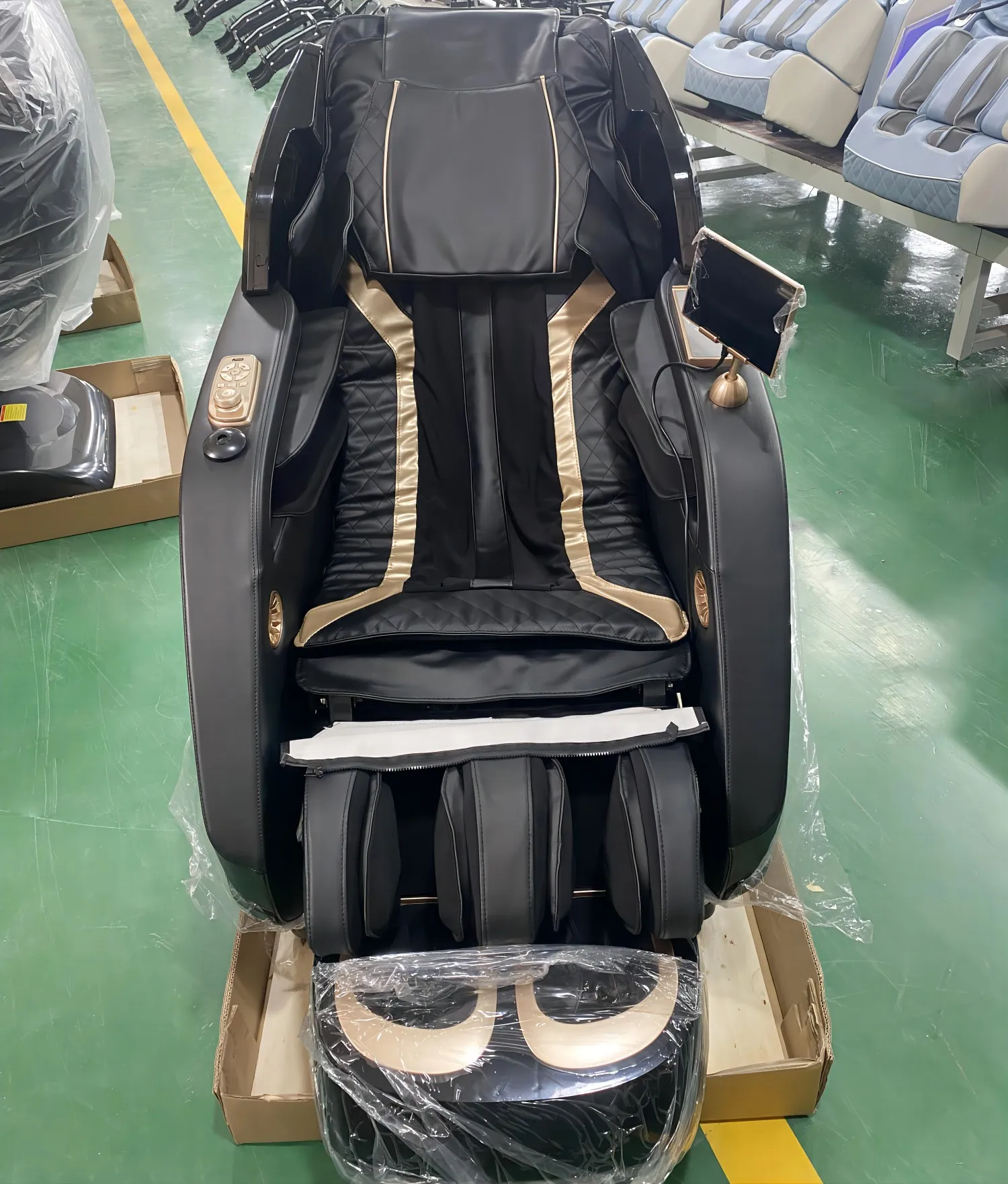 Massage Chair Full Body,2025 Zero Gravity SL-Track Shiatsu Massage Chairs Recliner AI Voice,Waist Calf Heating Phone Holder blac