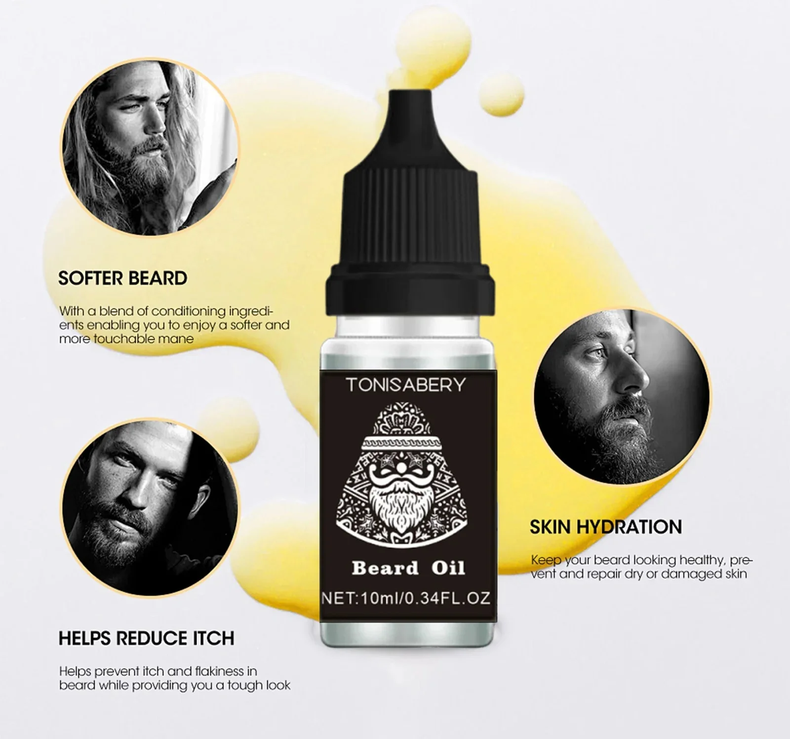 High Quality Fast Beard Growth Serum For Men Promote Beard Regrowth Thicker Longer Fuller Anti Hair Loss Essential Oil Hair Care