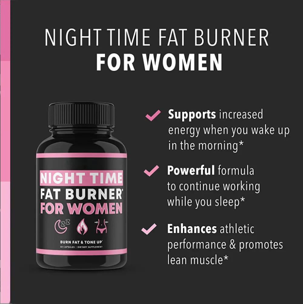 Night Time Fat Burner Supplement for Women, Belly Fat Burner & Tone Up Pills for Bloating & Metabolism, Appetite Suppressant Night Time Fat Burner Supplement for Women, Belly Fat Burner & Tone Up Pills for Bloating & Metabolism, Appetite Suppressant