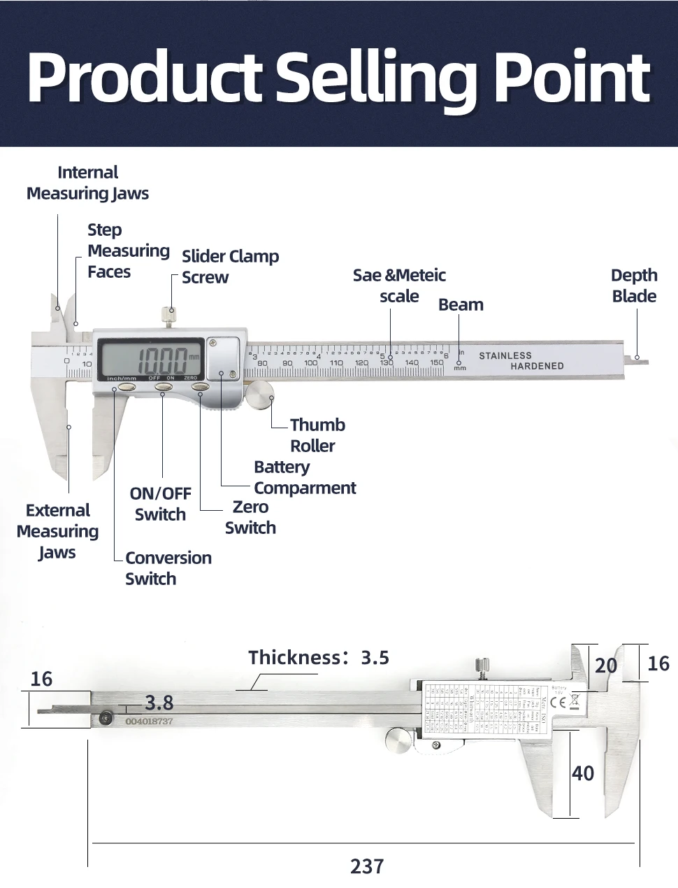 Metal Caliper Digital Pachometer Professional Vernier Caliber Measuring Tools Woodworking Thickness Gauge Depth Electronic Ruler Metal Caliper Digital Pachometer Professional Vernier Caliber Measuring Tools Woodworking Thickness Gauge Depth Electronic Ruler