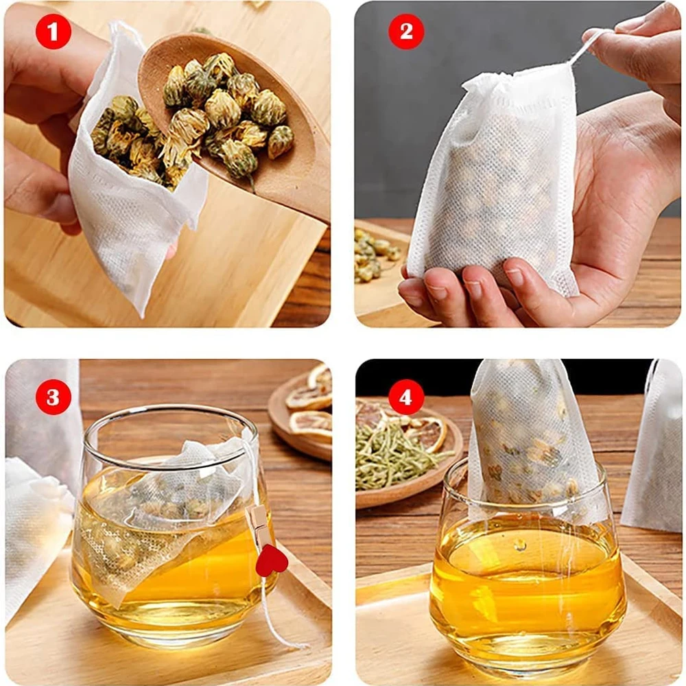 100-2000Pcs Disposable Tea bags Filter Scented Tea Bags with String Heal Seal Paper for Kitchen Loose Leaf Tea Coffee Spice Herb 100-2000Pcs Disposable Tea bags Filter Scented Tea Bags with String Heal Seal Paper for Kitchen Loose Leaf Tea Coffee Spice Herb