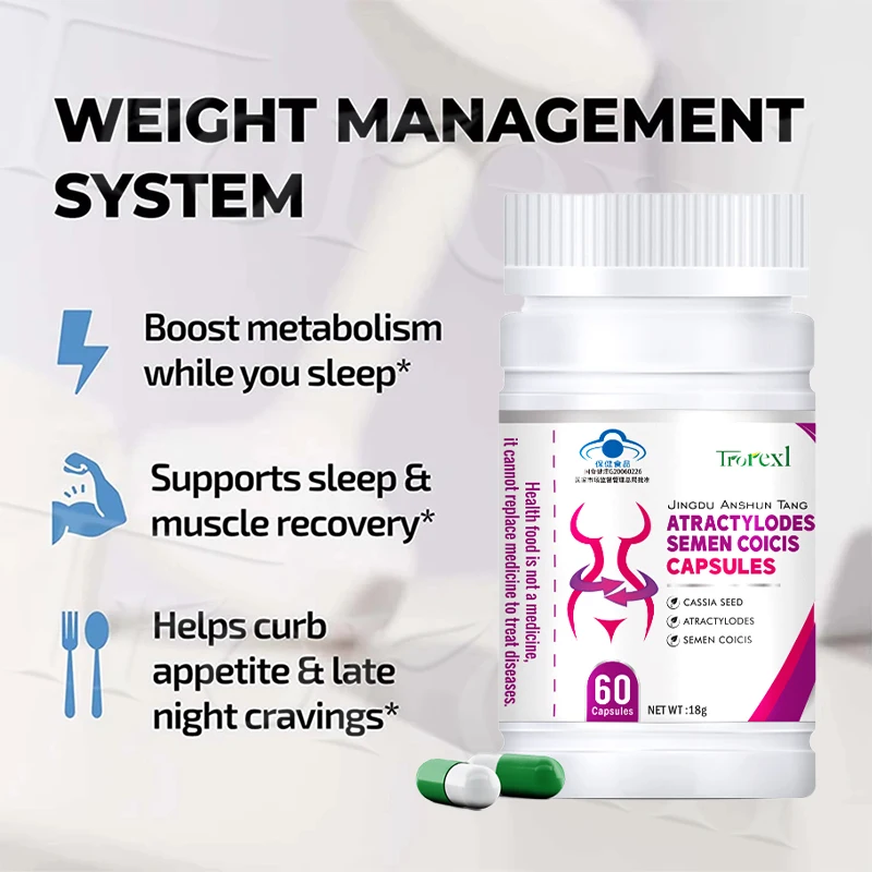Trorexl Herbal Cassia Seeds & Coix Seeds Capsules for Women- Appetite Regulator ,Cellulite,​Caffeine-Free