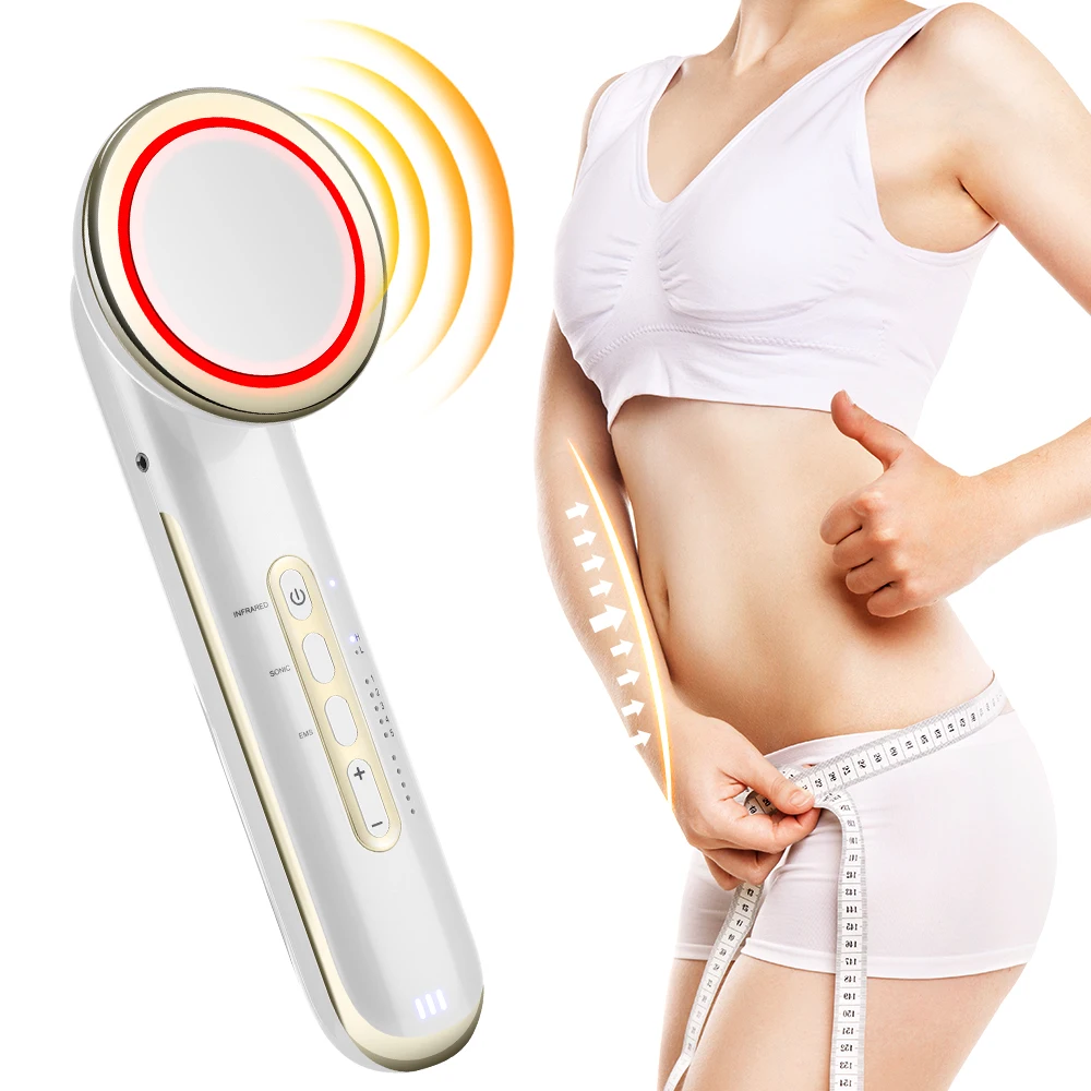 5 IN 1 EMS Ultrasound Cavitation Machine LED Light Facial Body Slimming Vibrating Massager Anti Cellulite Fat Burner Device