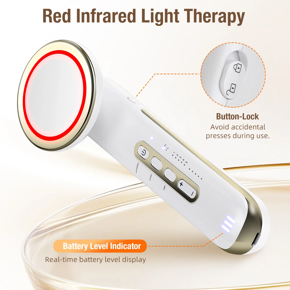 5 IN 1 EMS Ultrasound Cavitation Machine LED Light Facial Body Slimming Vibrating Massager Anti Cellulite Fat Burner Device