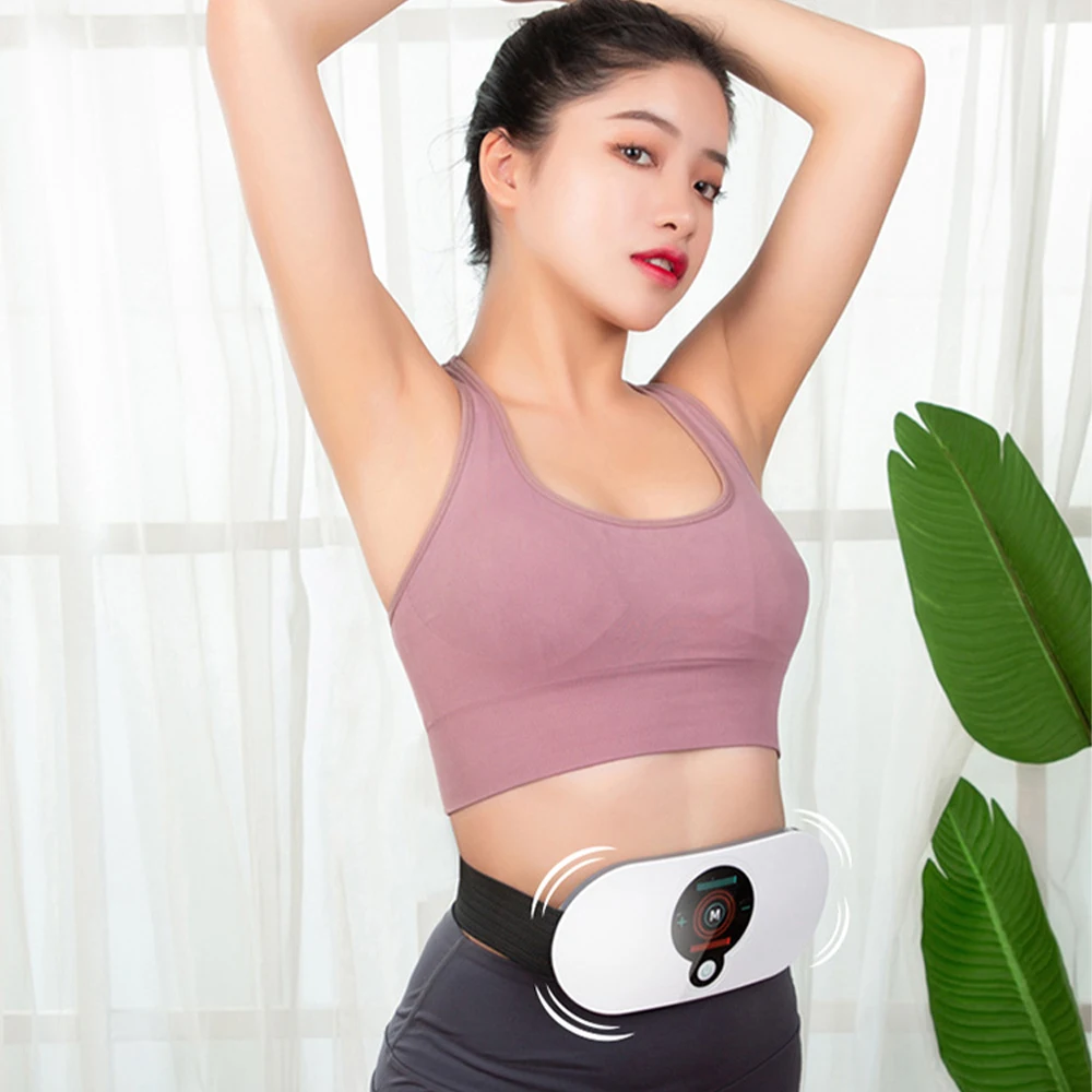 EMS Abdominal Slim Massager Electric Waist Trainer Fat Cellulite Burner Belt Vibration Muscle Massage Slimming Pulse Weight Loss
