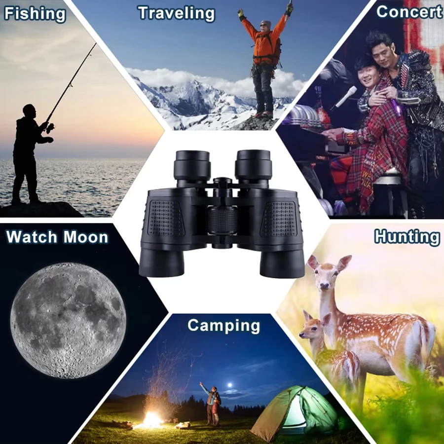 Professional Binoculars HD Portable Eyepieces 90X90 Long Distance Binoculars for Hunting Outdoor Camping Trips Premium Optics