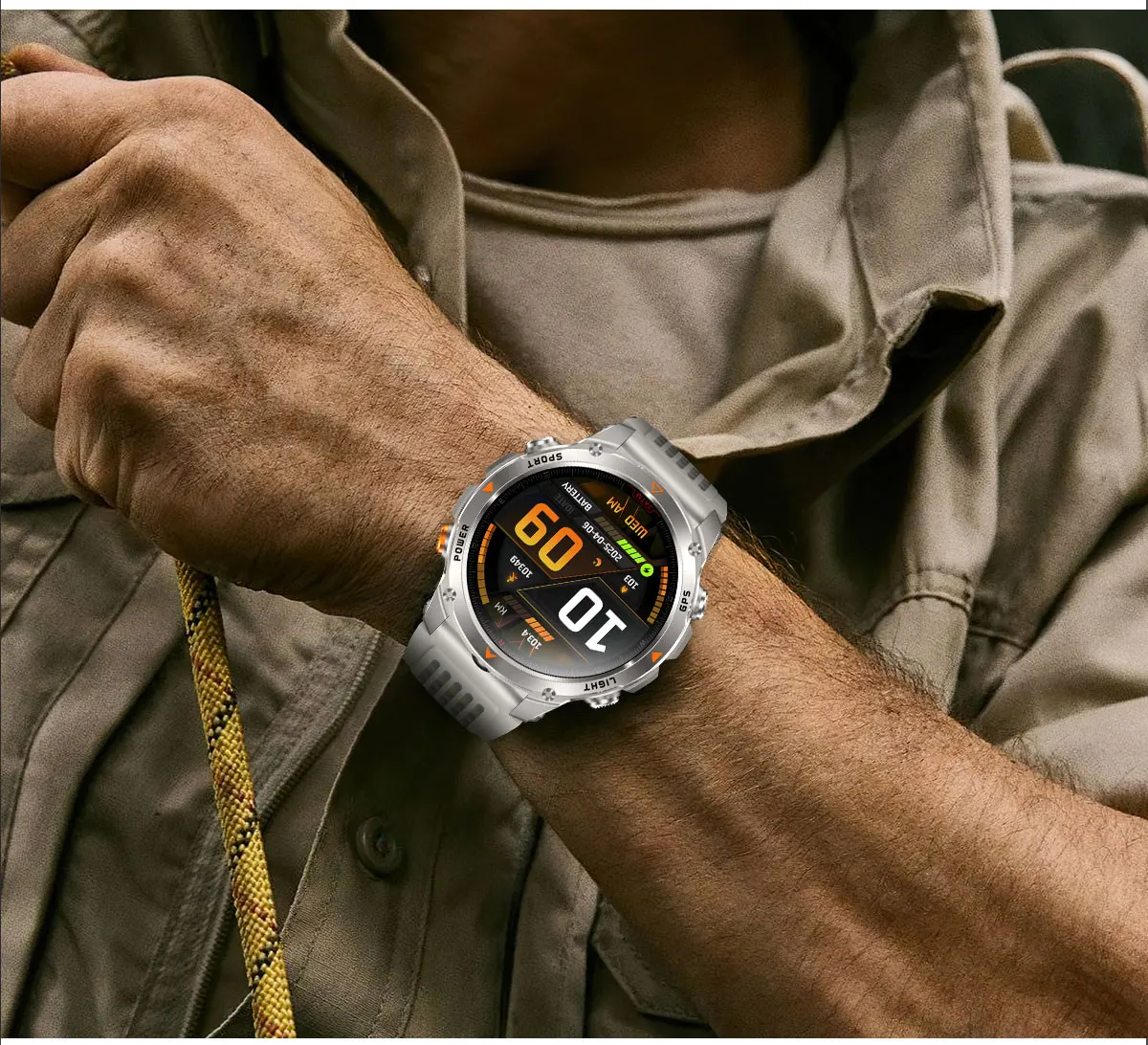 Forerunner 570 GPS Smart Watch 3ATM Waterproof AMOLED Screen MULTI-BAND GNSS Compass Altimeter Flashlight Sports Smartwatch Men