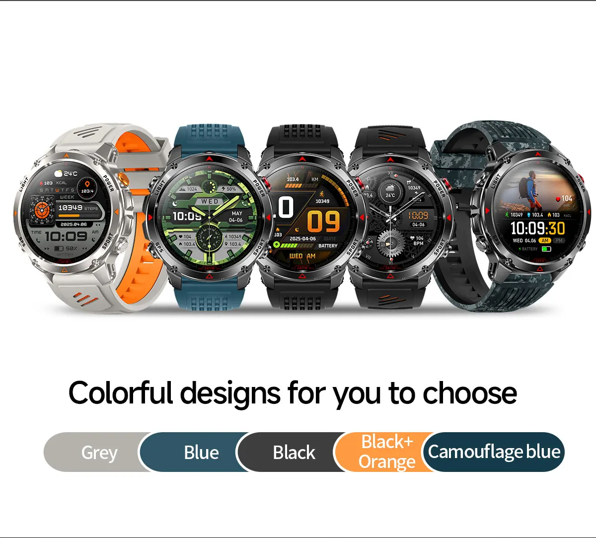Forerunner 570 GPS Smart Watch 3ATM Waterproof AMOLED Screen MULTI-BAND GNSS Compass Altimeter Flashlight Sports Smartwatch Men