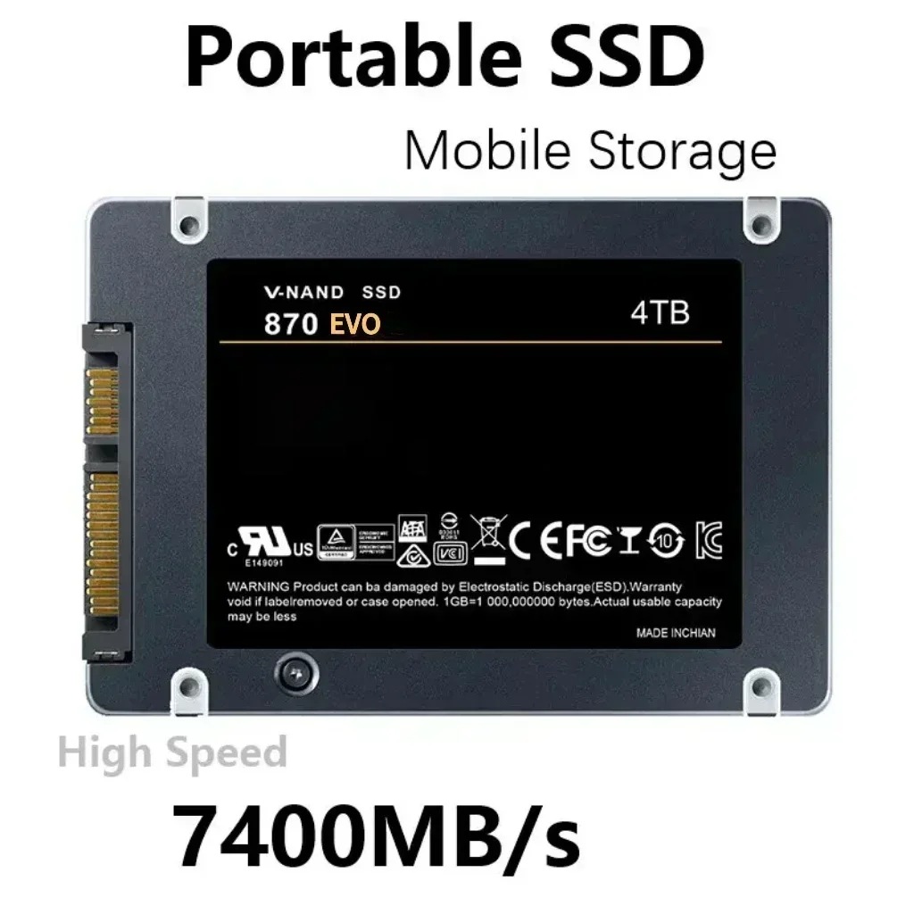 Lenovo 870 EVO Internal Solid State Drive SSD 1TB 2TB 4TBSATA3 2.5 Inch High Speed Hard Disk for Laptop Desktop Microcomputer PC