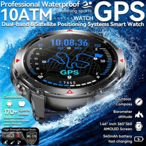 T-Rex 3 Pro Military Grade AGPS Smart Watch