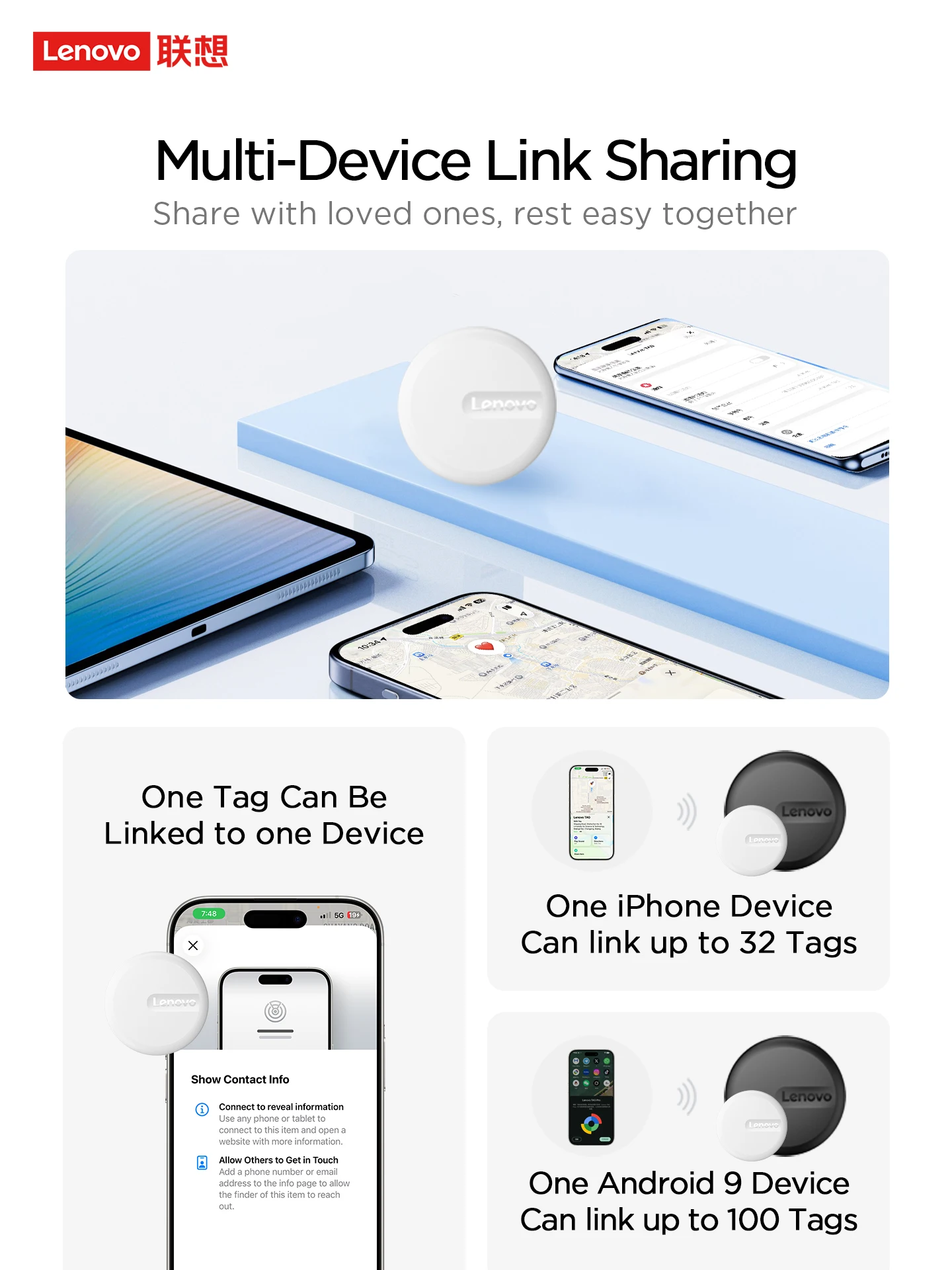 Lenovo Air Tag Tracker for IOS Apple Find My APP Key Finder Smart Tracker Wallet Tracking for Car Key Pet Kids Finder 2026
