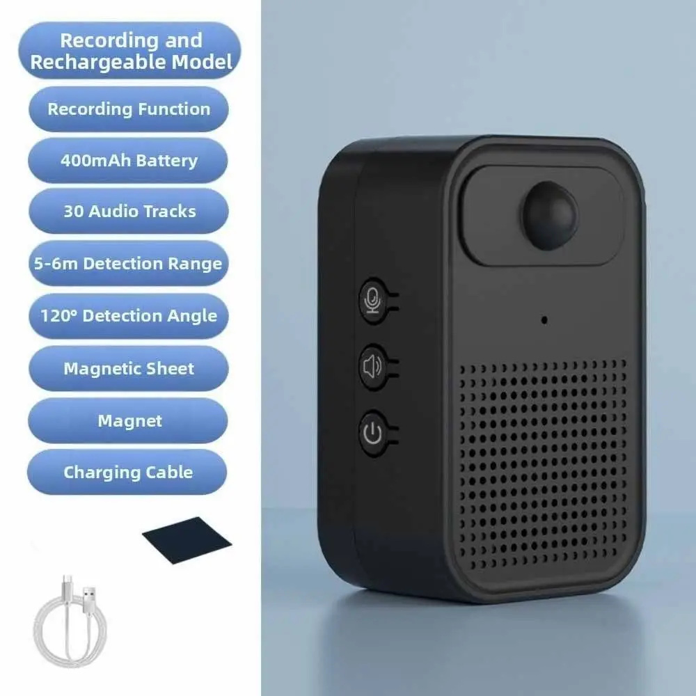 Infrared Sensor Welcome Doorbell Recording Function Wireless Door Greeter Sensor Alarm Anti-theft Smart Door Bell Chime Infrared Sensor Welcome Doorbell Recording Function Wireless Door Greeter Sensor Alarm Anti-theft Smart Door Bell Chime