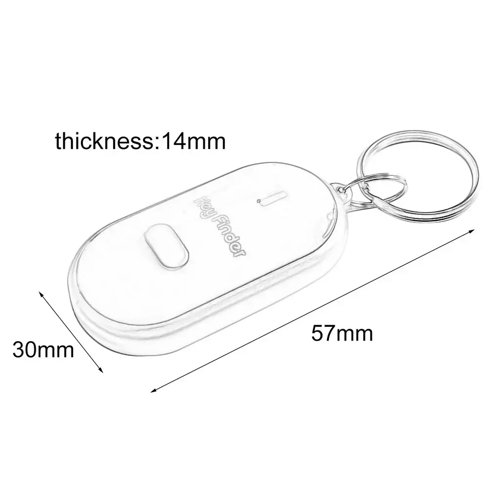 Portable car key finder anti-lost key finder smart find locator keychain whistle beep sound control LED torch