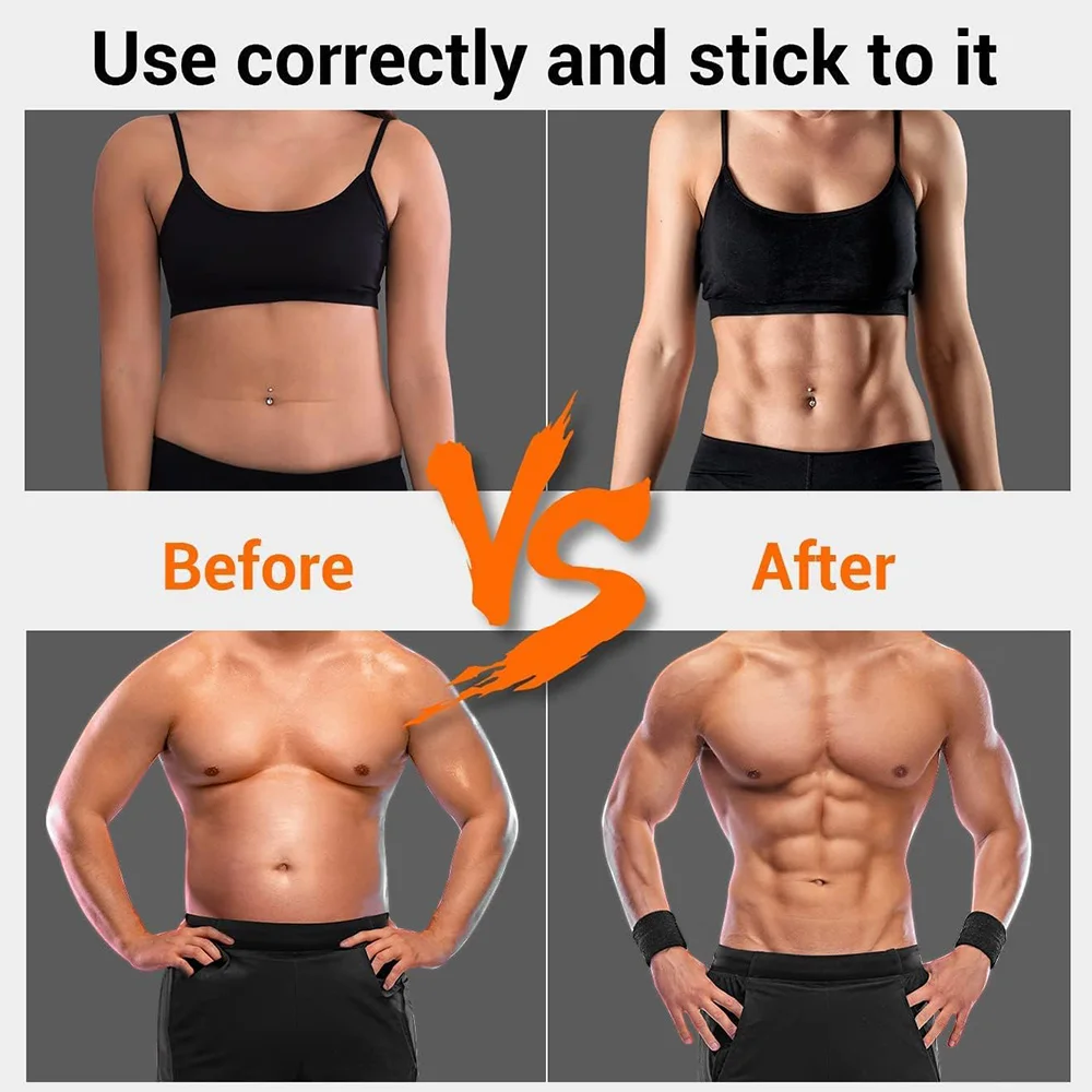 Muscle Toner Smart Abdominal Toning Belt EMS Muscle Stimulator Ab Trainer USB Charge Body Massager Weight Loss Fitness Equipment