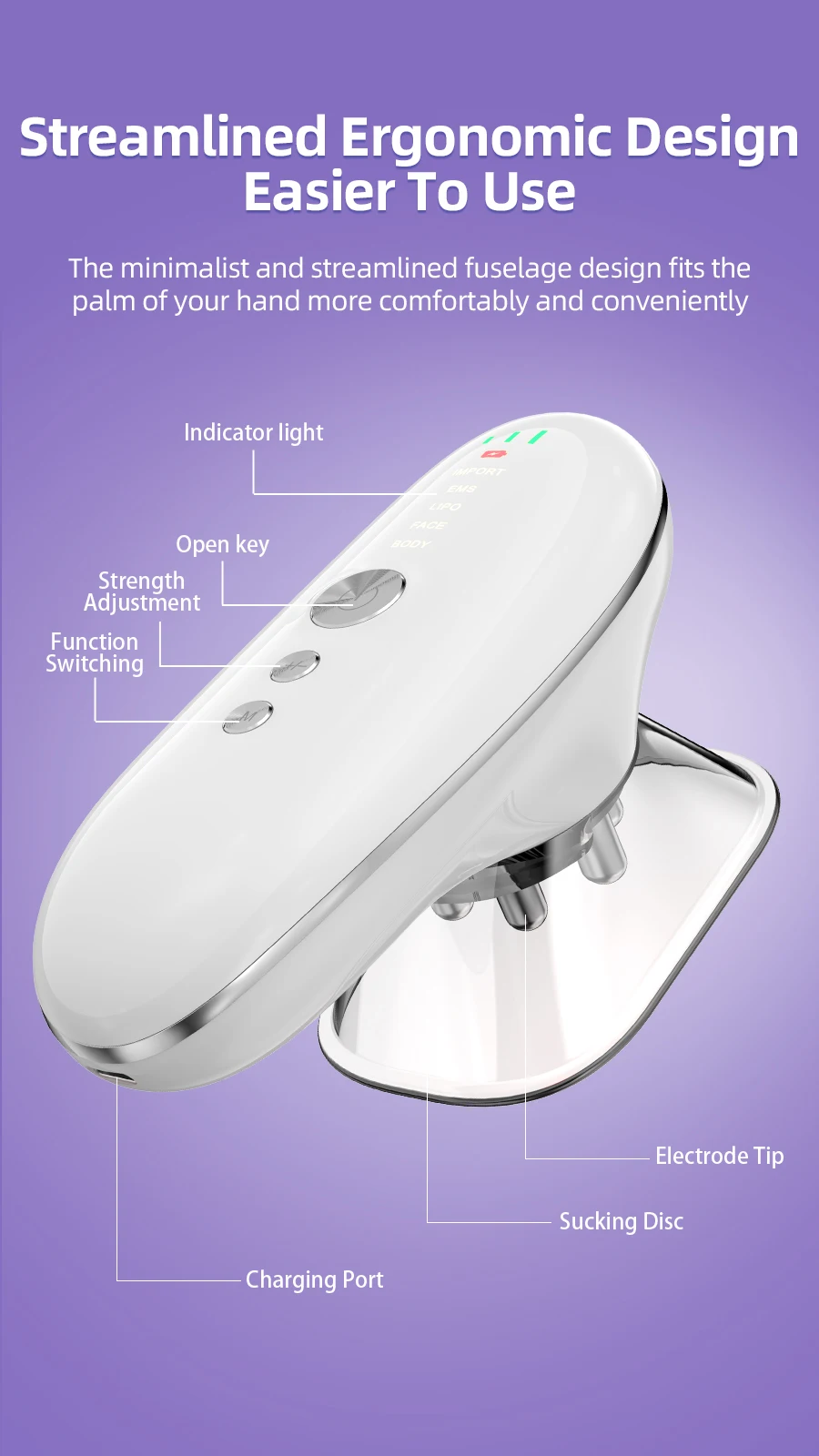 4 in 1 Body Sculpting Machine Cellulite Removal Massager Face Lifting Skin Tighten Device Home Use Cupping Tool for Belly Leg