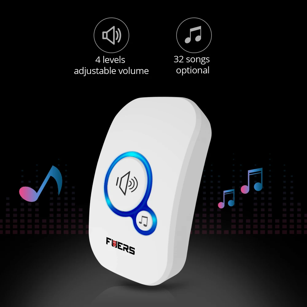 FUERS Wireless Door Sensor Alarm Door Bells Chime Home Security Motion Detector Visitor Alert Welcome Chime Burglar Alarm System FUERS Wireless Door Sensor Alarm Door Bells Chime Home Security Motion Detector Visitor Alert Welcome Chime Burglar Alarm System