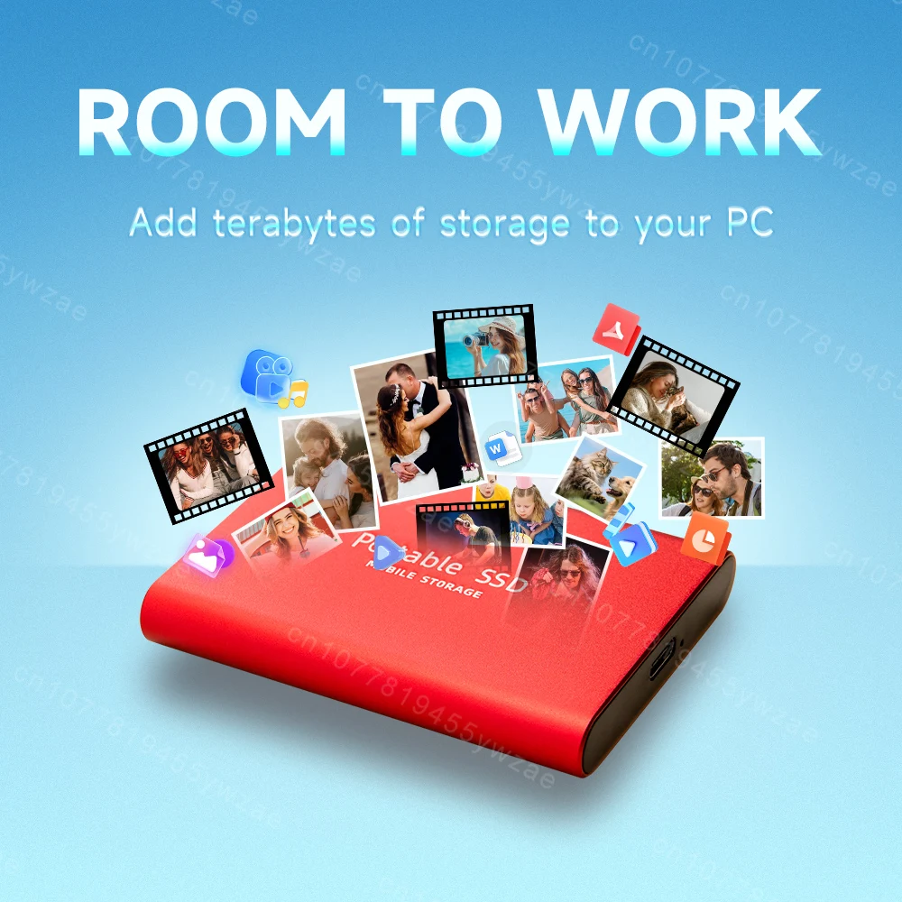 128TB USB3.1 Portable Solid State Drive External Hard Disk Type-C High Speed Data Backup Storage Device for Desktop PC