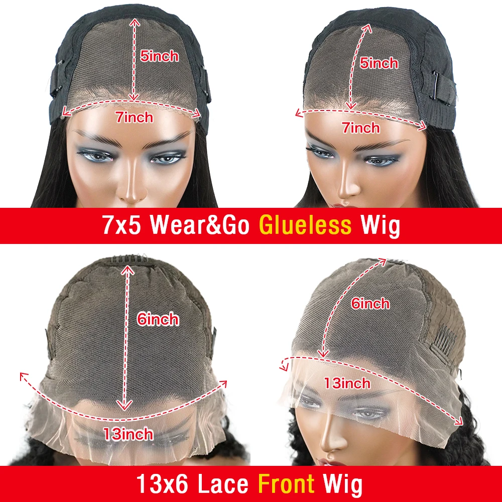 300% Wear And Go 7x5 Burmese Curly Glueless Wigs Human Hair 13x6 HD Lace Frontal Wig Real Ear To Ear With Invisi Draw-string Wig