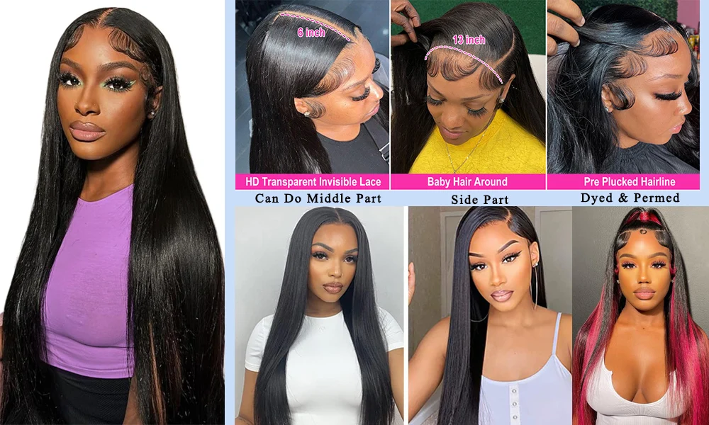 13x6 Straight Lace Frontal Wig 100% Raw Human Hair 250% Density Straight Hair 13x4 Full Lace Front Wig For Women Human Hair Wigs 13x6 Straight Lace Frontal Wig 100% Raw Human Hair 250% Density Straight Hair 13x4 Full Lace Front Wig For Women Human Hair Wigs