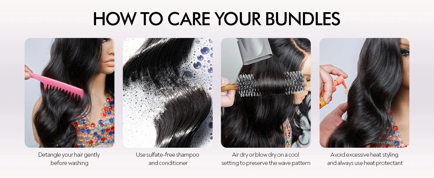 Body Wave Brazilian Human Hair Bundles Unprocessed Virgin Hair Weave 26 28 30 32 Inches 4Bundles Body wave Human Hair Extensions