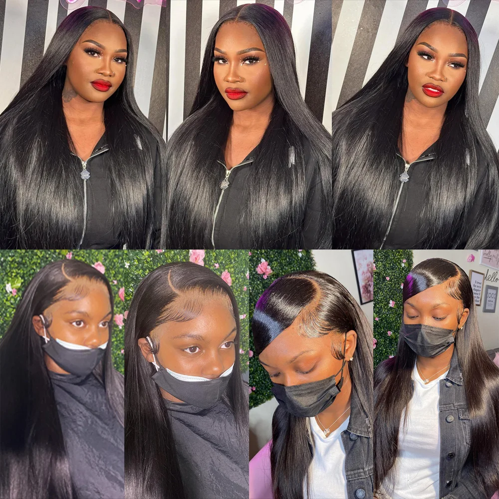 Queenlike Real Hd Lace Frontal Human Hair Wigs for Women Pre Plucked 13x4 Straight Scalp Invisible Strap Hd Lace Human Hair Wig