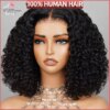 Deep Wave Bob Wig; Human Hair Lace Front Wigs
