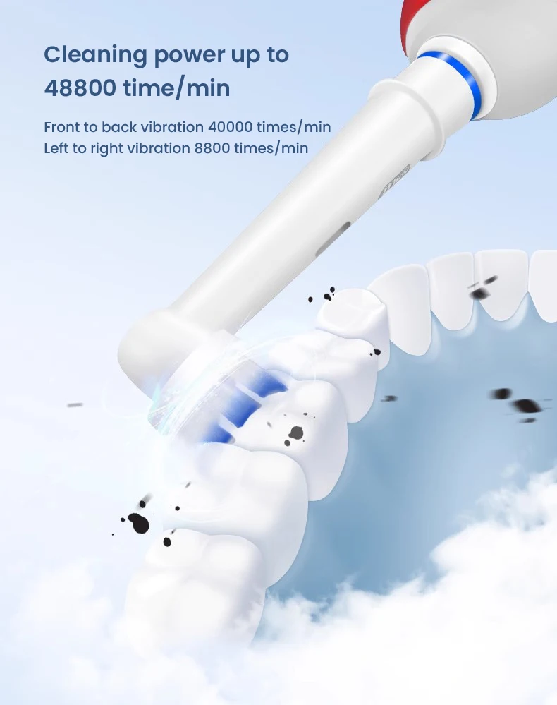 Oral B Pro4000 Electric Toothbrush 3D Action Clean 4 Modes Visible Pressure Sensor Whiter Teeth Rechargeable Adult's Toothbrush