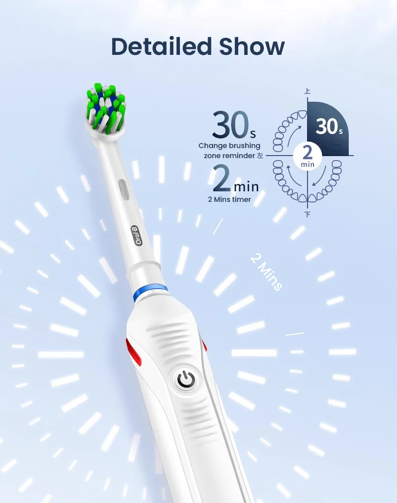 Oral B Pro4000 Electric Toothbrush 3D Action Clean 4 Modes Visible Pressure Sensor Whiter Teeth Rechargeable Adult's Toothbrush