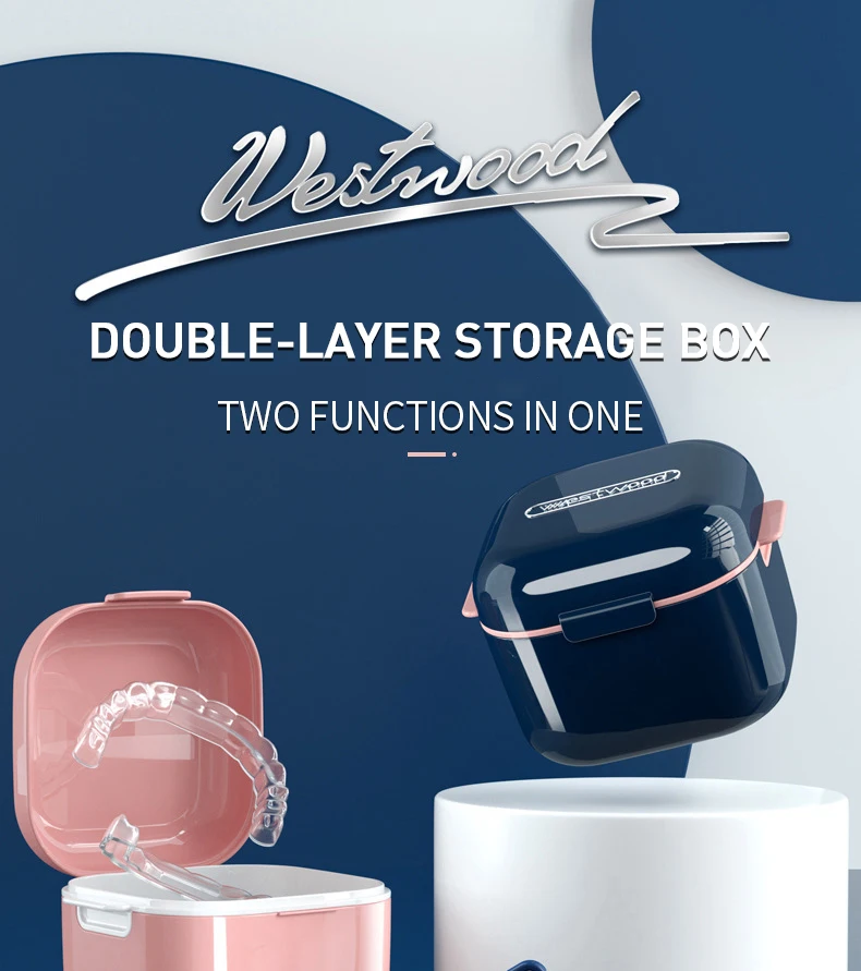 High Quality Orthodontic Retainer Braces Storage Box Soaking Invisible Teeth Denture Cleaning Tooth Storage Portable Belt case