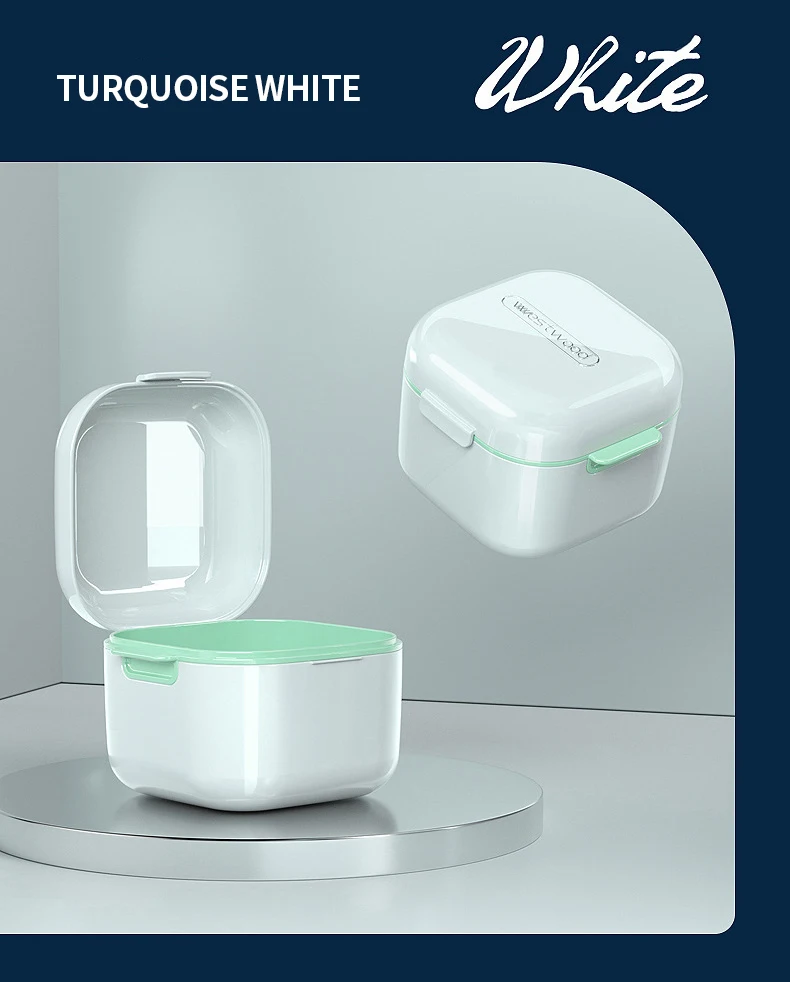 High Quality Orthodontic Retainer Braces Storage Box Soaking Invisible Teeth Denture Cleaning Tooth Storage Portable Belt case