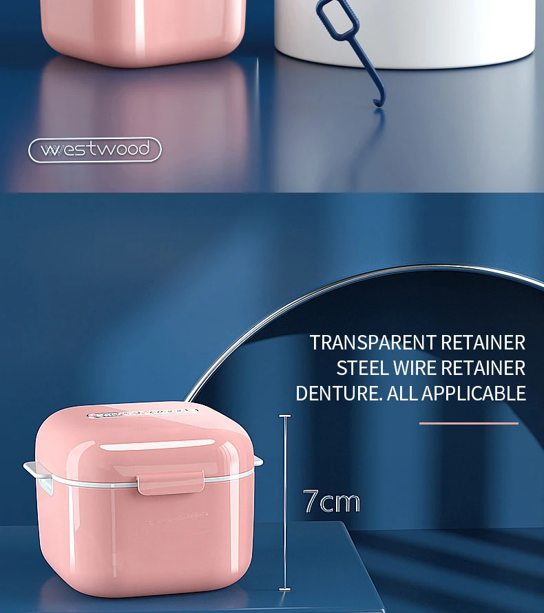 High Quality Orthodontic Retainer Braces Storage Box Soaking Invisible Teeth Denture Cleaning Tooth Storage Portable Belt case