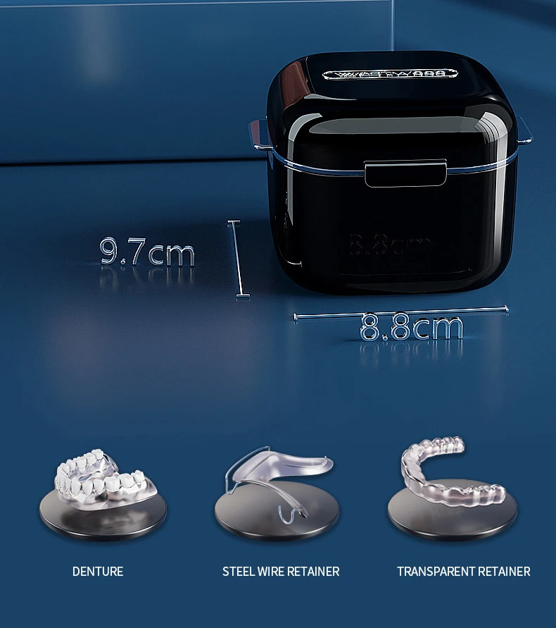 High Quality Orthodontic Retainer Braces Storage Box Soaking Invisible Teeth Denture Cleaning Tooth Storage Portable Belt case