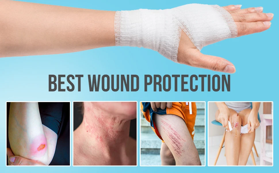 1/5/10 Rolls Absorbent Gauze Cotton Bandage Roll Wound Hemostasis Wrapping Dressing Fixation First Aid Bandage Roll
