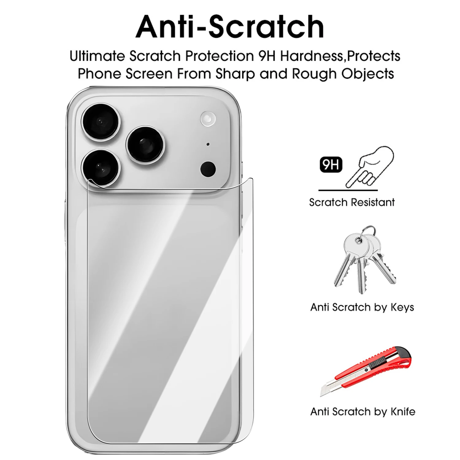 Front&Back&Lens Tempered Glass Screen Protectors for iPhone 17 Pro Max HD Clear Anti-scratch Full Cover Lens Film for iPhone17