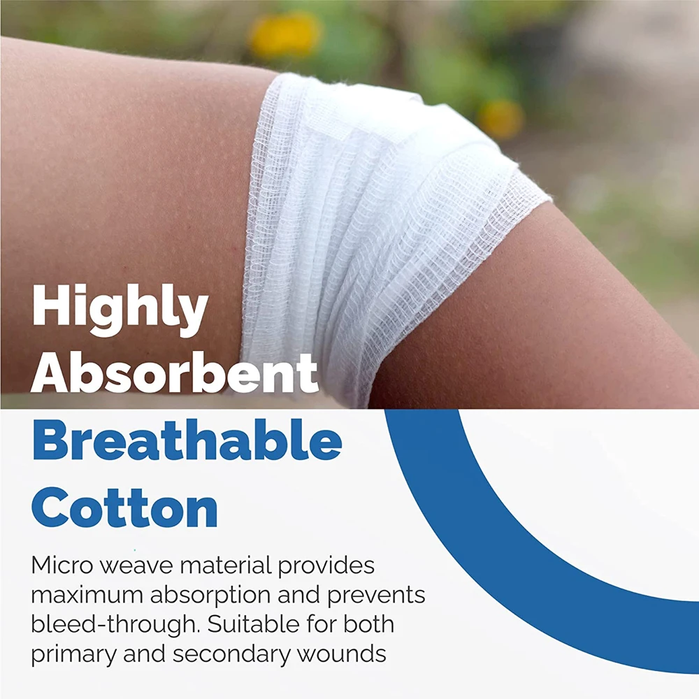 20/50/100 Rolls Breathable Elastic Bandage Skin Friendly First Aid Kit Cotton Gauze Wound Dressing Emergency First Aid Tool