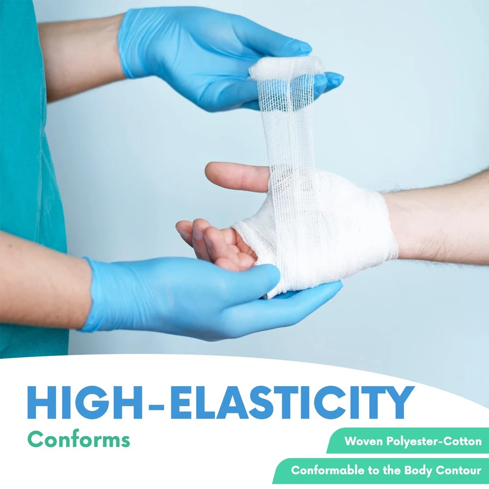 20/50/100 Rolls Breathable Elastic Bandage Skin Friendly First Aid Kit Cotton Gauze Wound Dressing Emergency First Aid Tool