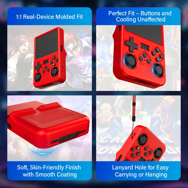 Protective case For R36S Silicone Case Soft 360° drop protection Case For R36s Handheld Game Console Accessories