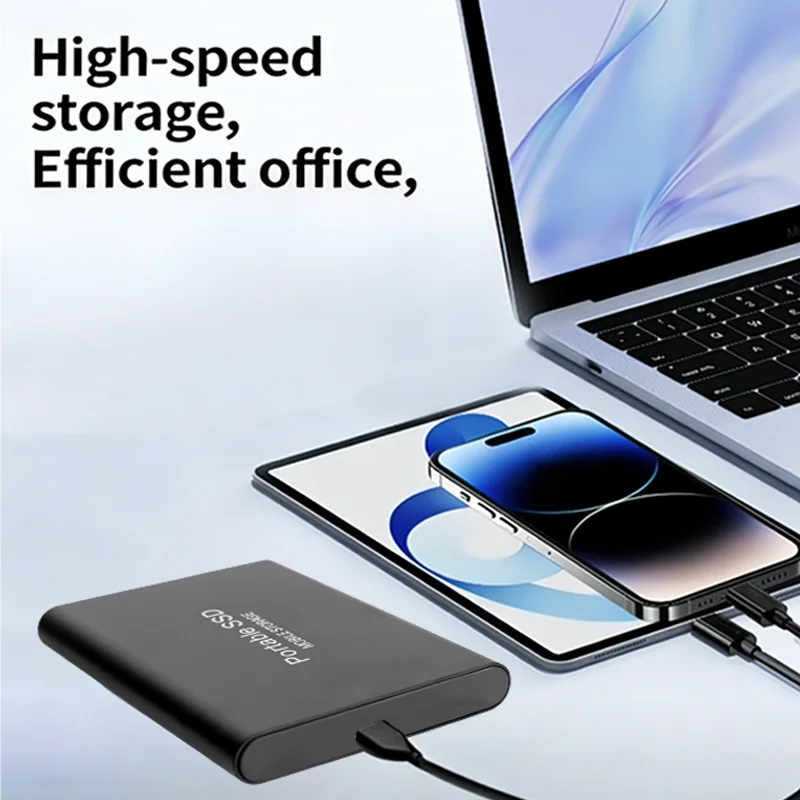 Stable Performance External Solid State Drive USB3.1 Portable Hard Disk Lightweight Slim Design For Home And Office Daily Use