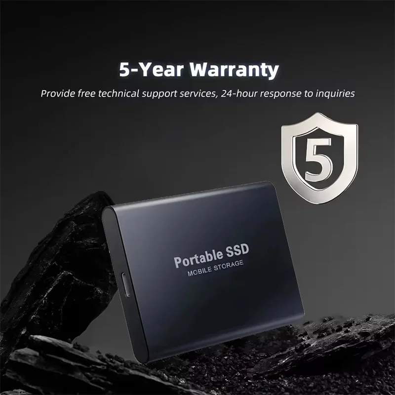 Genuine Portable SSD 1TB High Speed External Hard Drive 2TB/4TB USB 3.2 Hard Disk 16TB Mass Solid State Drive for Laptop/PC/MAC