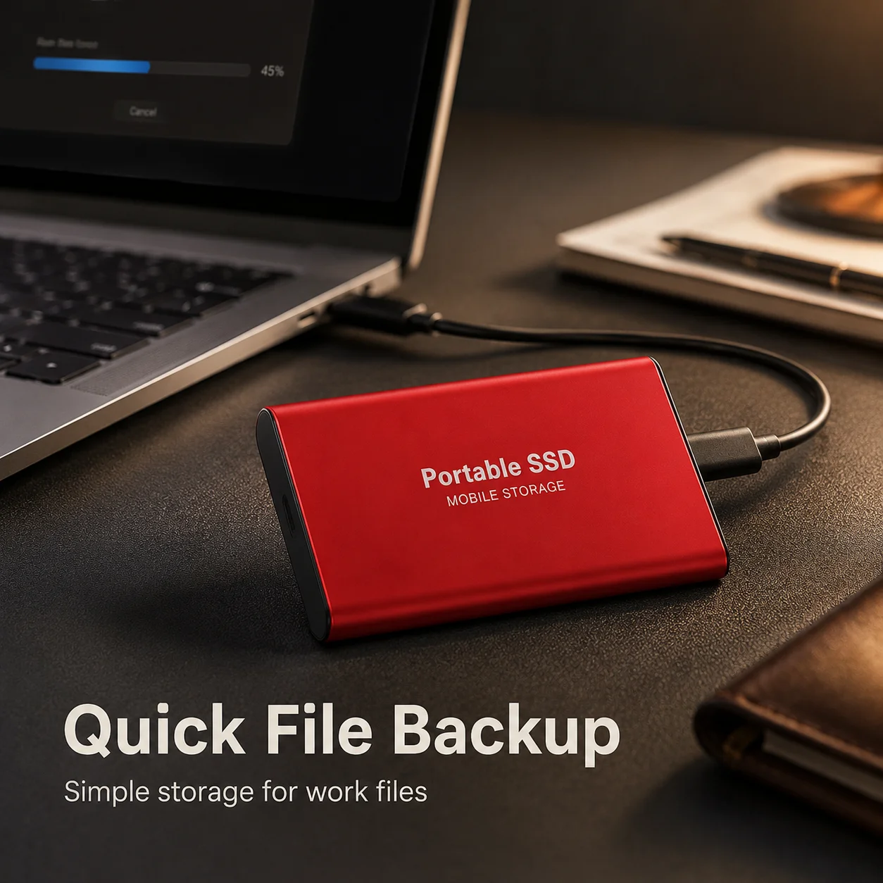 External Hard Drive Portable SSD Type-C Storage Drive for Home Office PC